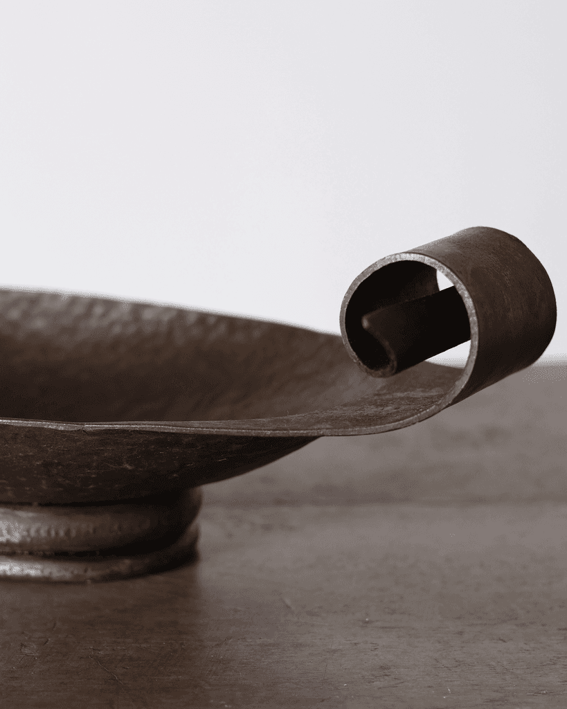 C.1930s French Hammered Iron Centrepiece Bowl