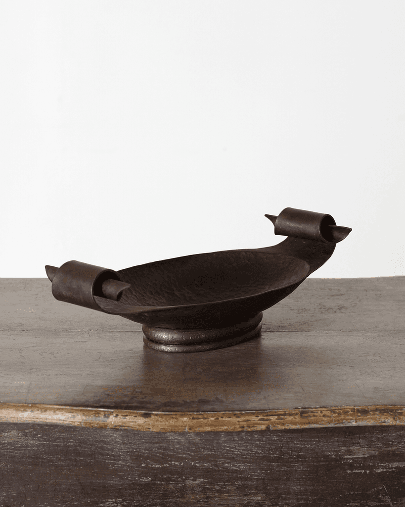 C.1930s French Hammered Iron Centrepiece Bowl