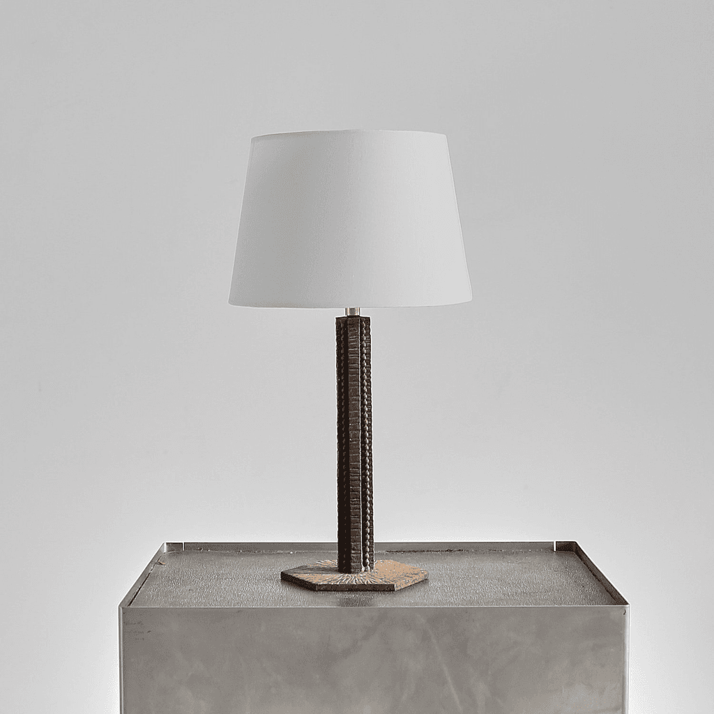 French Forged Iron Table Lamp