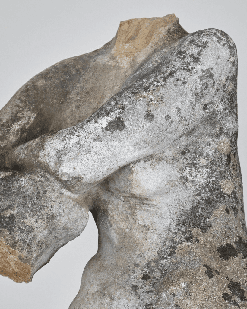 Incredible Catalan Life Size Stone Female Torso With Provenance