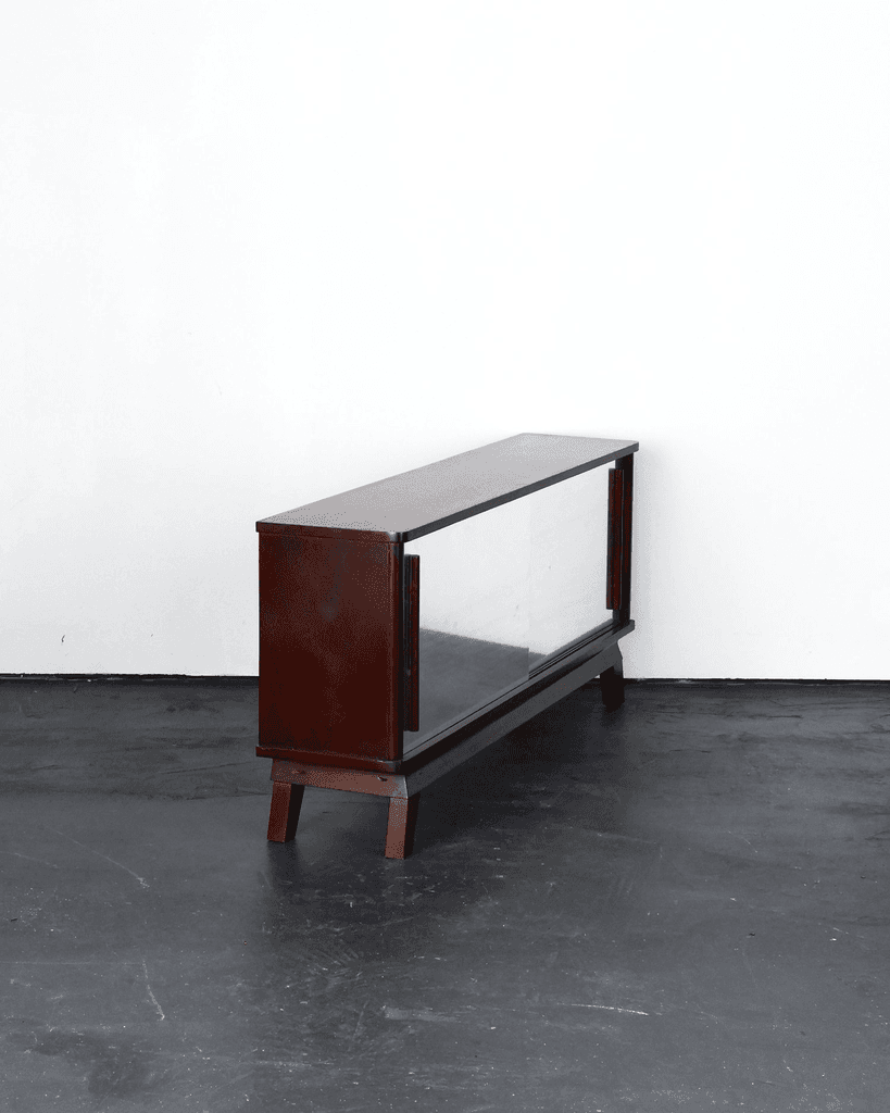 Small French C.1950s Rosewood Veneer & Aluminium Sideboard