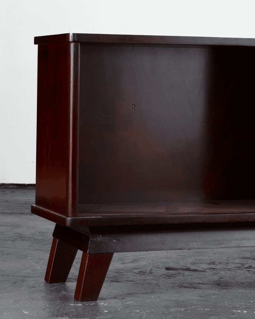 Small French C.1950s Rosewood Veneer & Aluminium Sideboard