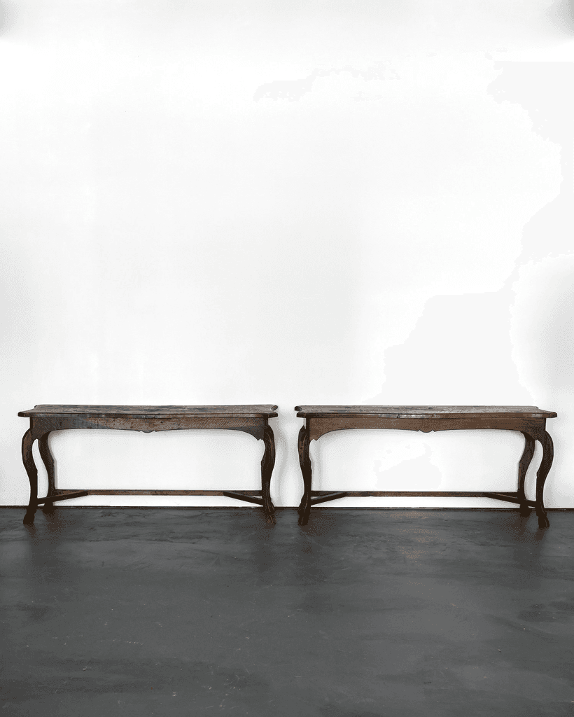XL Pair Of 19th C. Navarran Console Tables