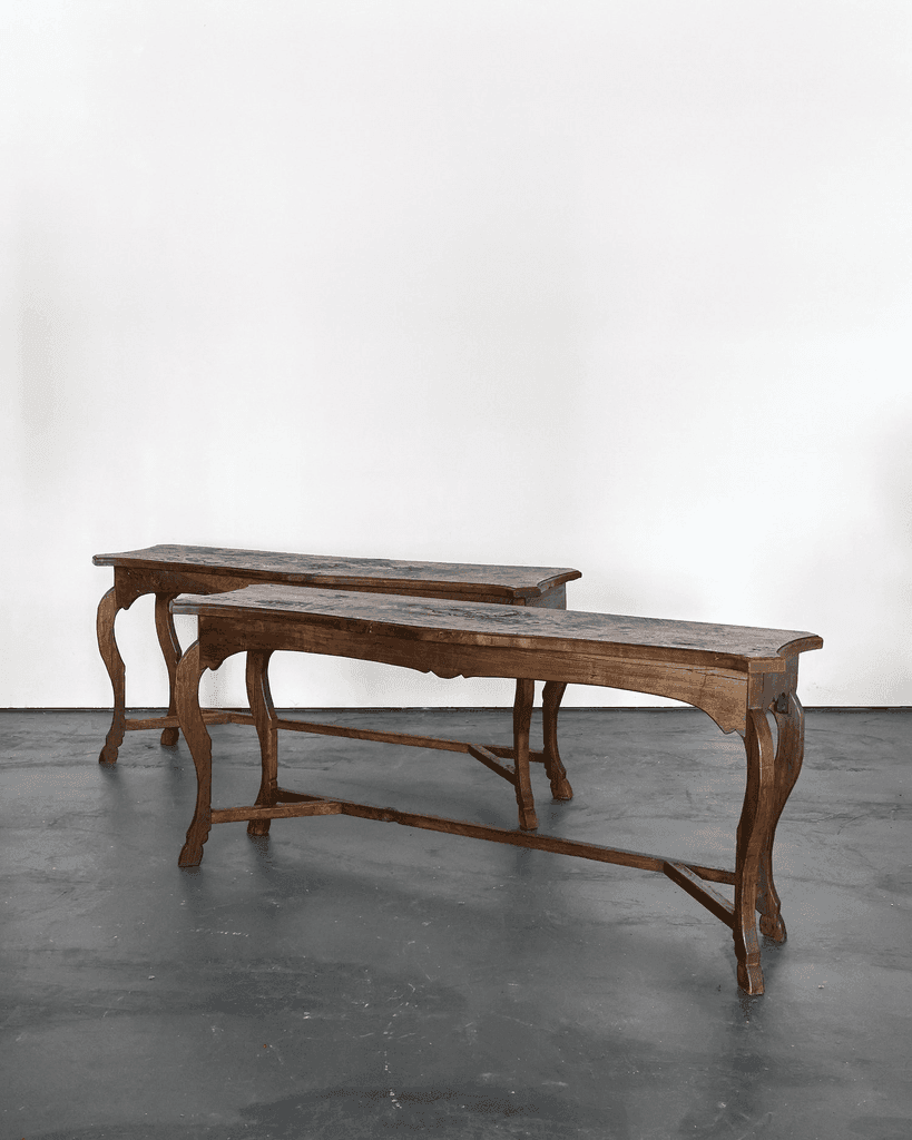 XL Pair Of 19th C. Navarran Console Tables