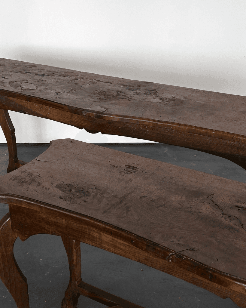 XL Pair Of 19th C. Navarran Console Tables