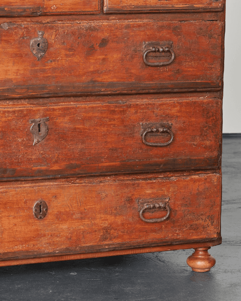 Primitive 17th C. Spanish Chest Of Drawers