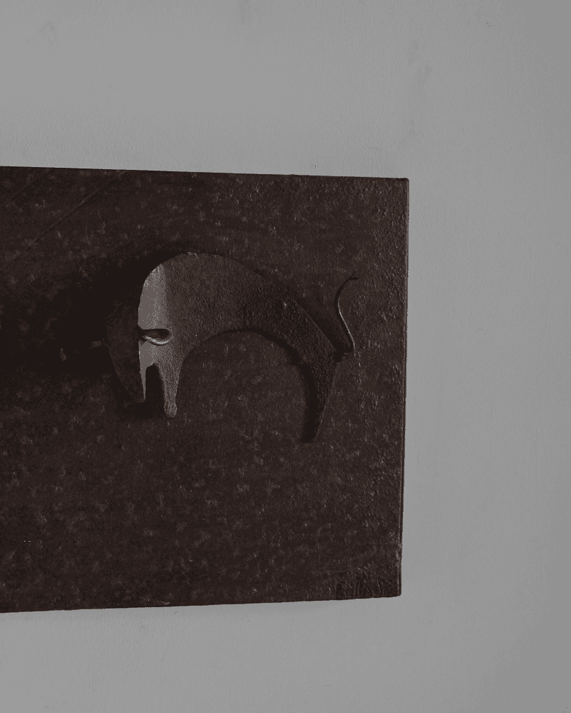 Spanish C.1960S Textured Iron Wall Relief