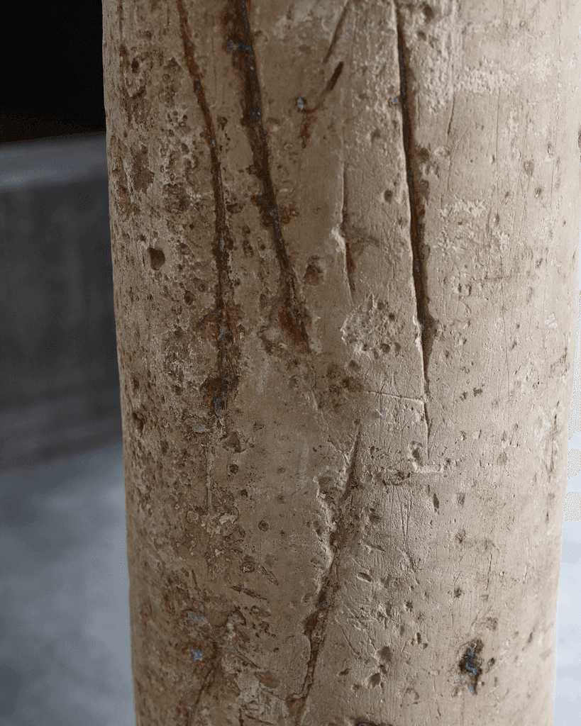 Incredible XL Late Medieval Carved Pedra de Ançã Portugese Column