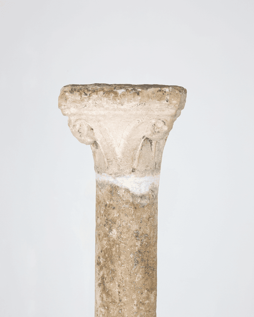 Incredible XL Late Medieval Carved Pedra de Ançã Portugese Column