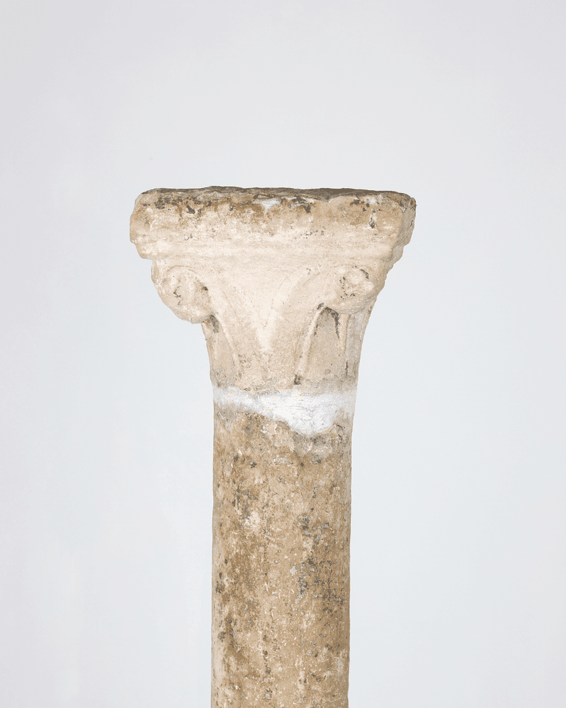 Incredible XL Late Medieval Carved Pedra de Ançã Portugese Column