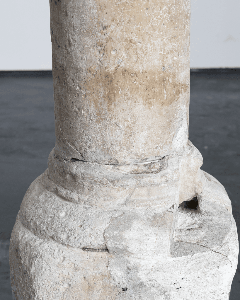 Incredible XL Late Medieval Carved Pedra de Ançã Portugese Column