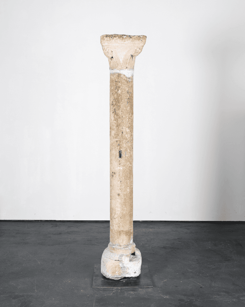 Incredible XL Late Medieval Carved Pedra de Ançã Portugese Column