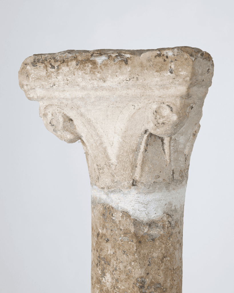 Incredible XL Late Medieval Carved Pedra de Ançã Portugese Column