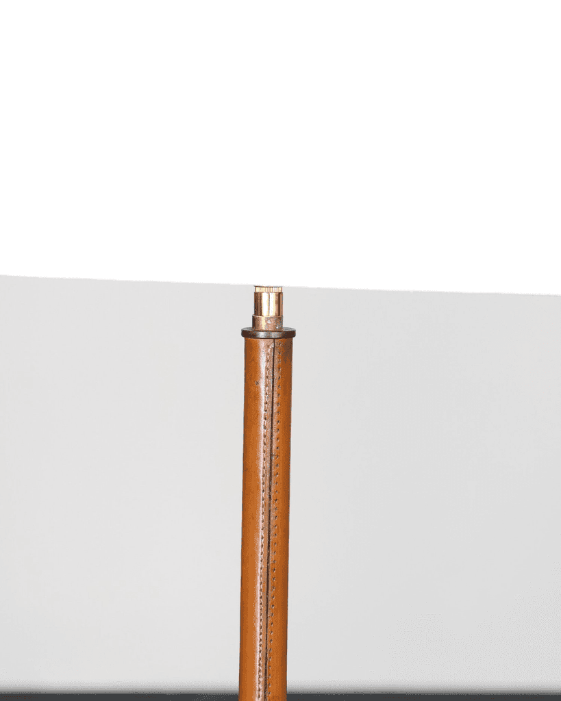 C.1950s Swedish Stitched Leather Standard Lamp