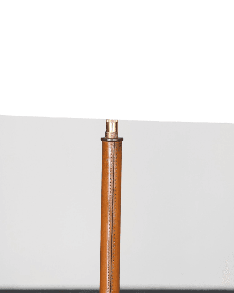 C.1950s Swedish Stitched Leather Standard Lamp