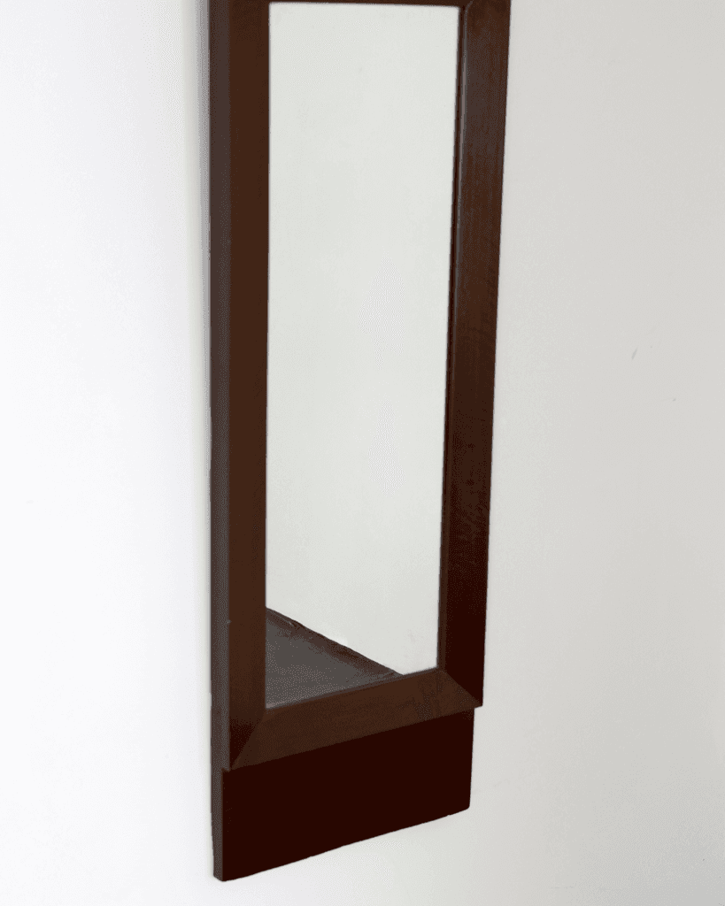 Slim walnut French Empire Mirror