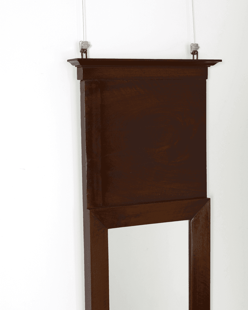 Slim walnut French Empire Mirror