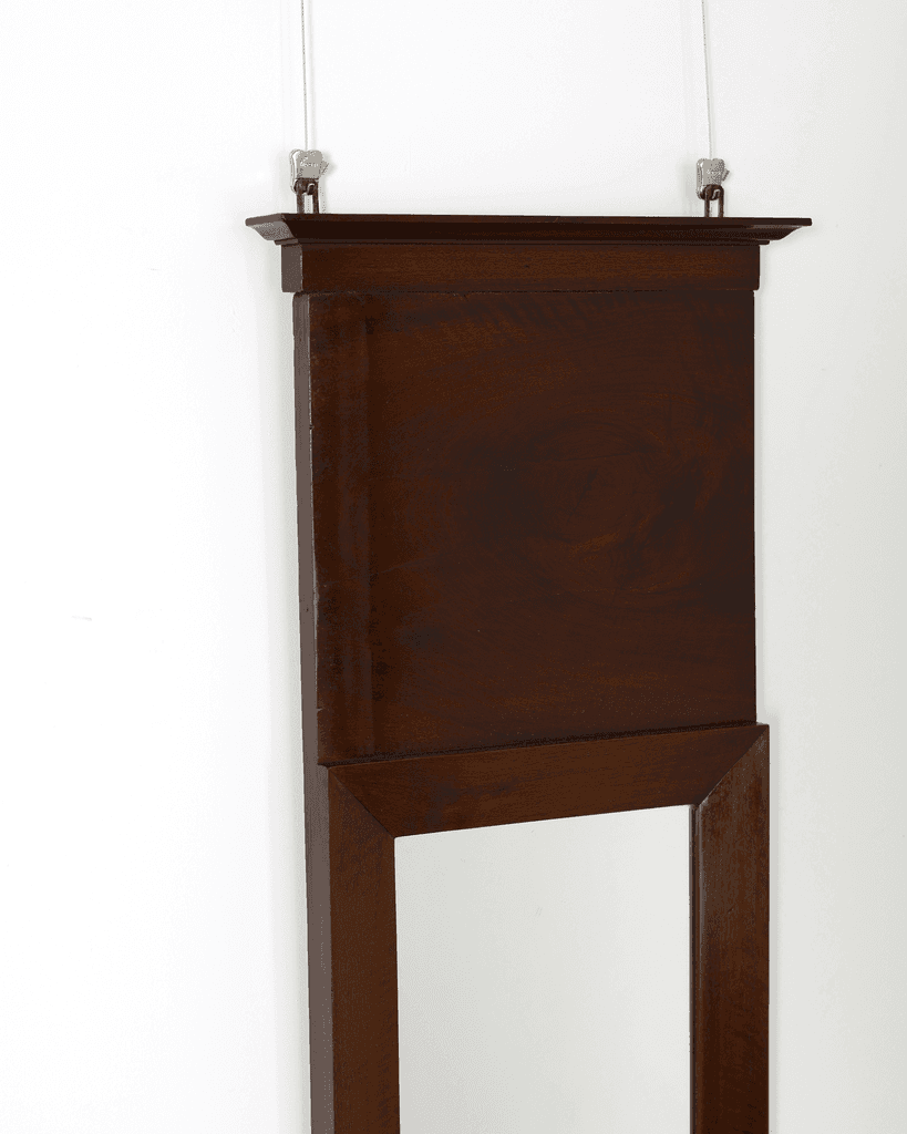 Slim walnut French Empire Mirror