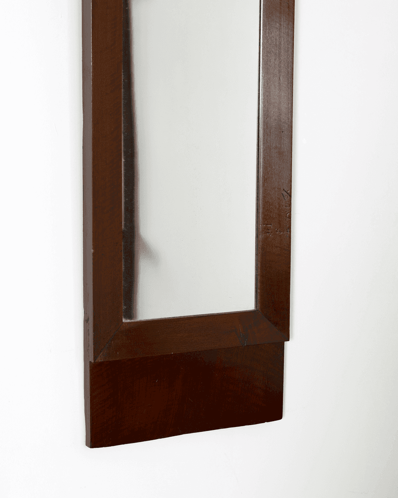 Slim walnut French Empire Mirror