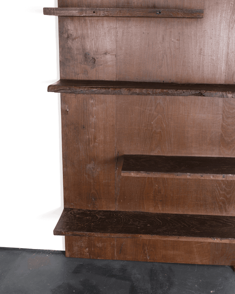 Unique XXL Primitive Shelving Unit In 18th C. Portuguese Chestnut