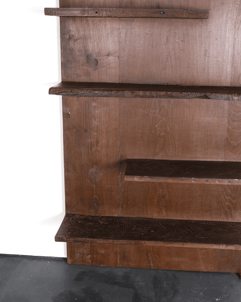 Unique XXL Primitive Shelving Unit In 18th C. Portuguese Chestnut
