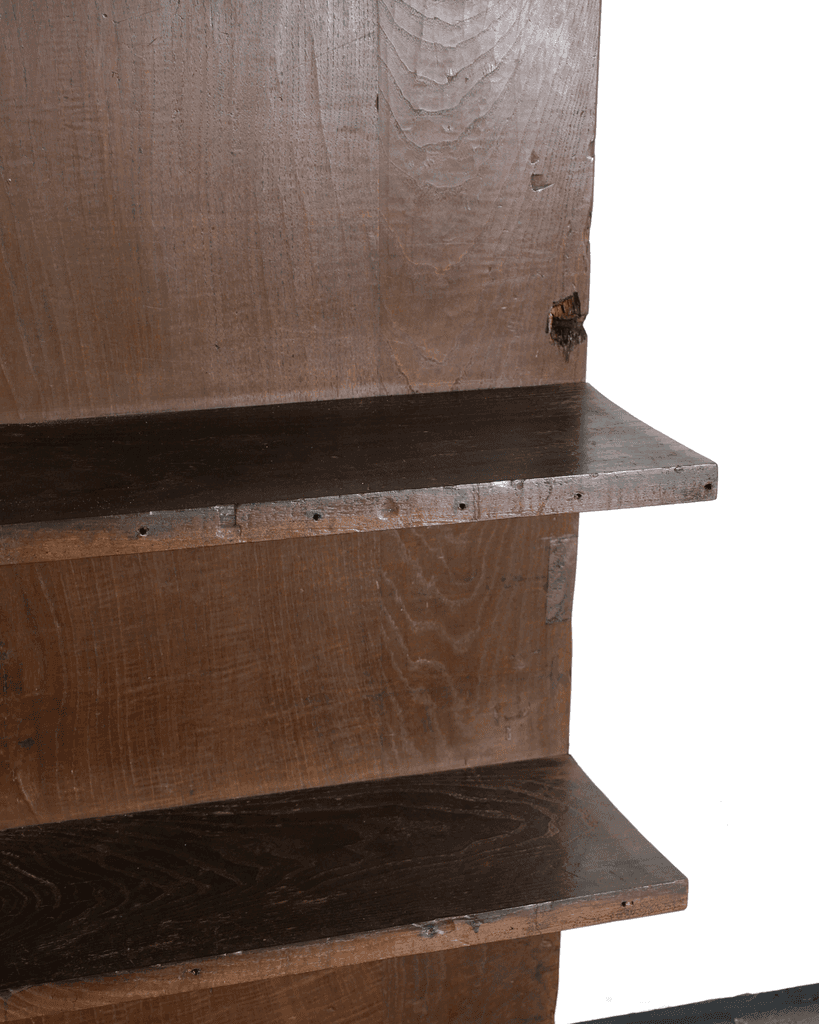Unique XXL Primitive Shelving Unit In 18th C. Portuguese Chestnut