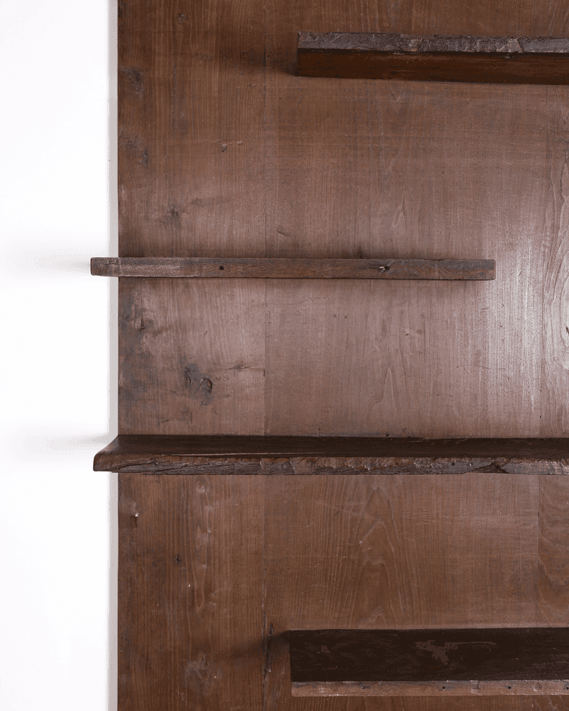 Unique XXL Primitive Shelving Unit In 18th C. Portuguese Chestnut