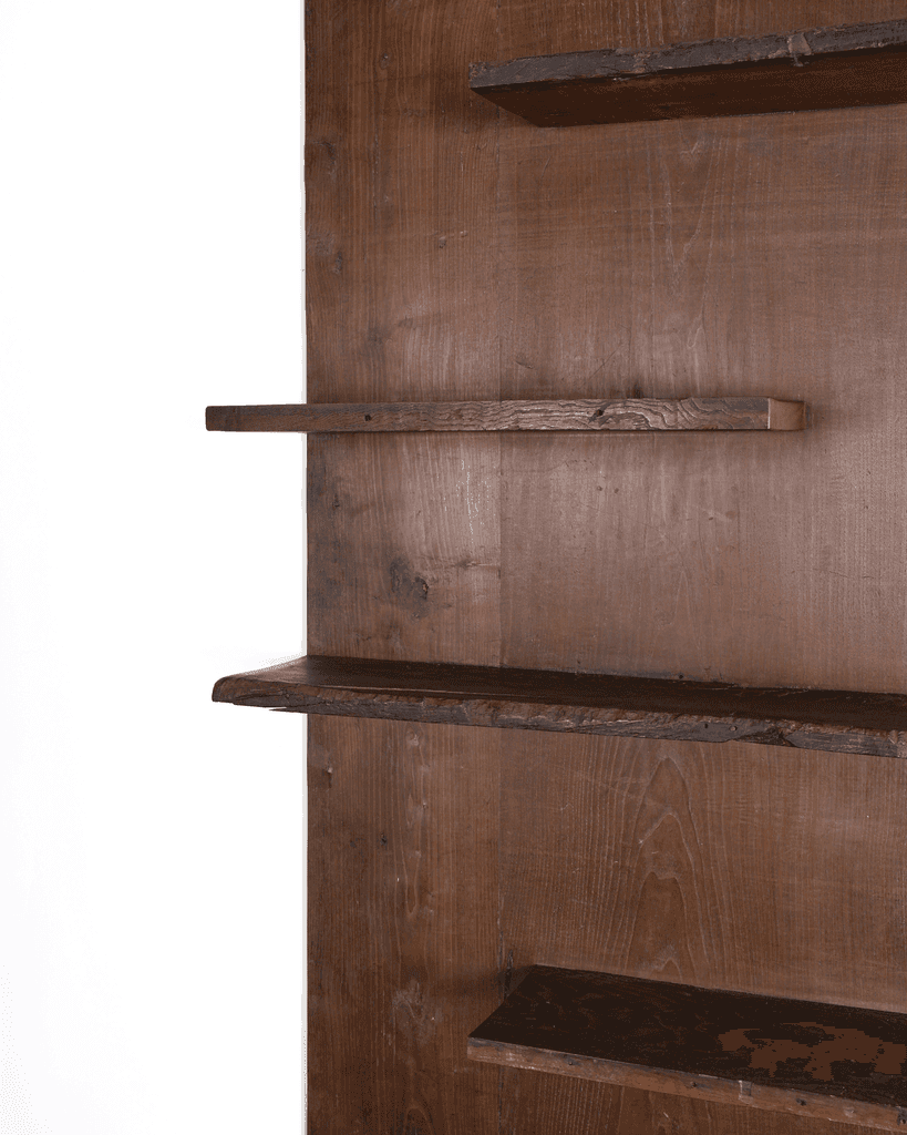 Unique XXL Primitive Shelving Unit In 18th C. Portuguese Chestnut