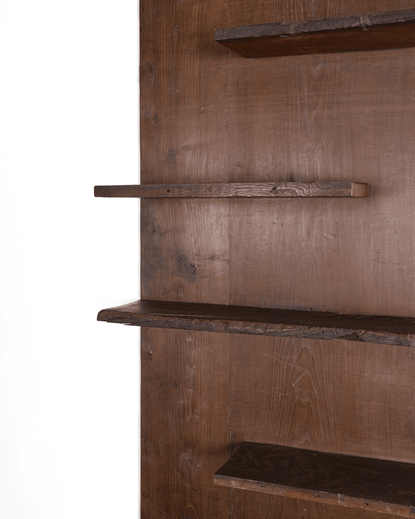 Unique XXL Primitive Shelving Unit In 18th C. Portuguese Chestnut