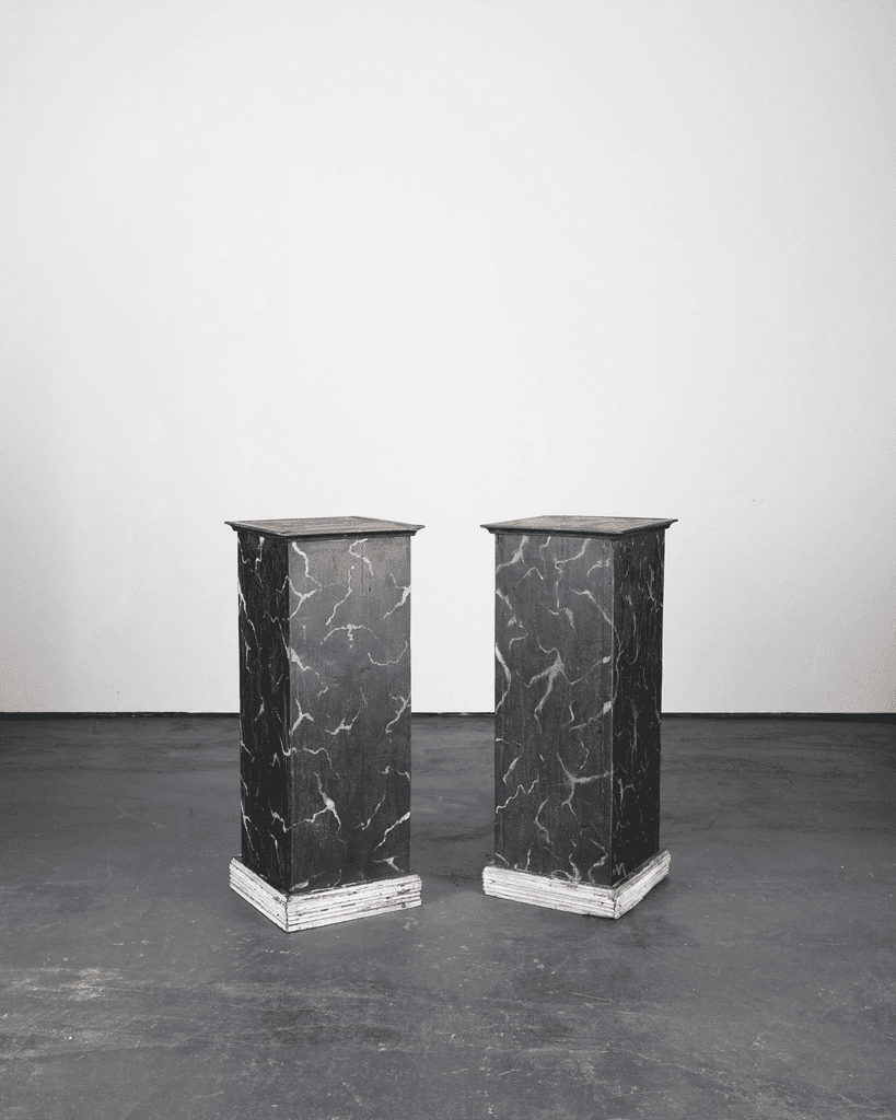 Pair Of Early 20th C. Painted Plinths
