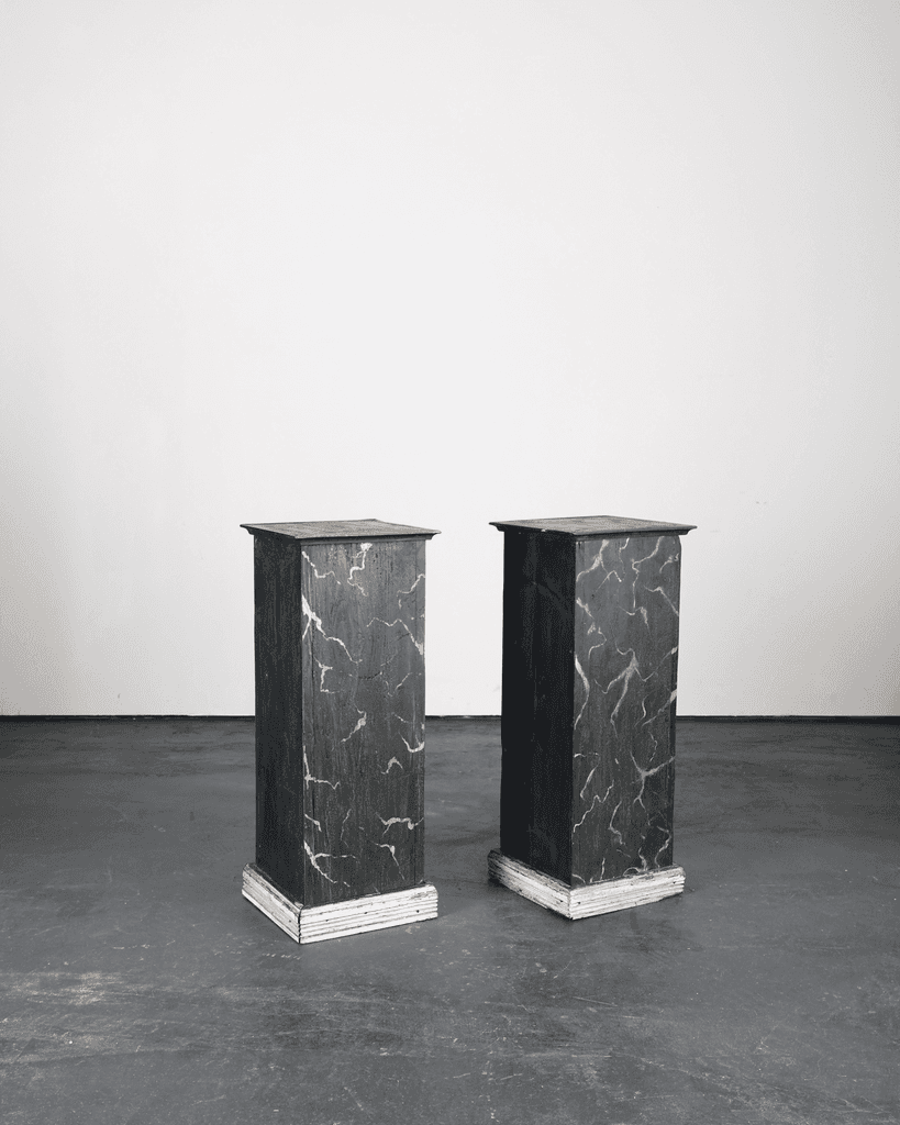 Pair Of Early 20th C. Painted Plinths