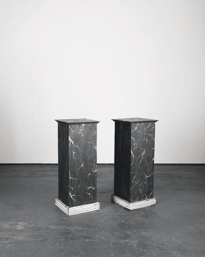 Pair Of Early 20th C. Painted Plinths