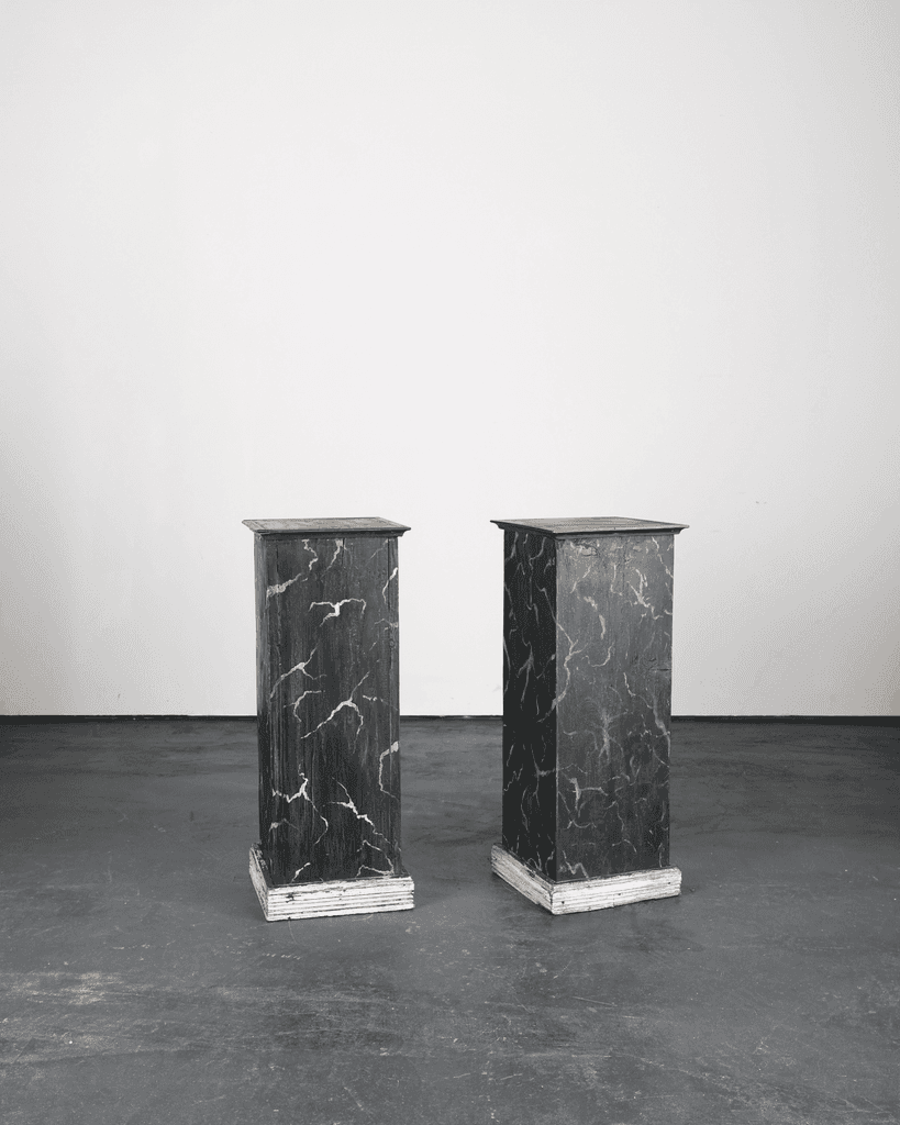 Pair Of Early 20th C. Painted Plinths