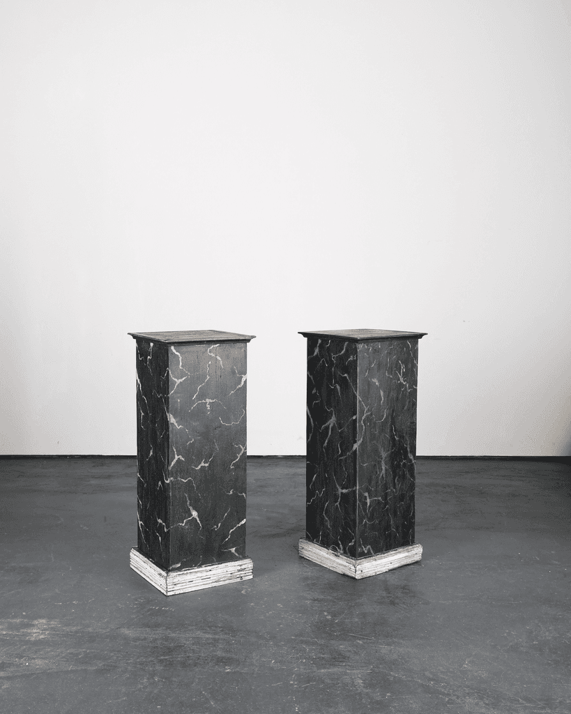 Pair Of Early 20th C. Painted Plinths
