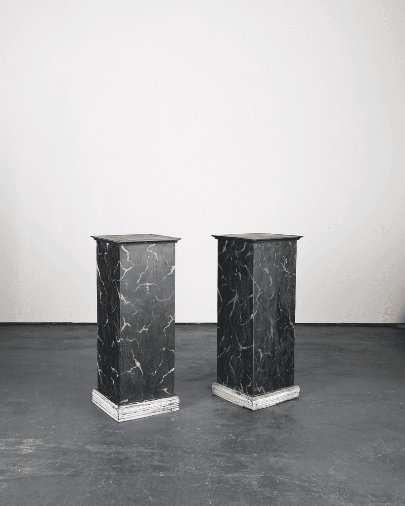 Pair Of Early 20th C. Painted Plinths