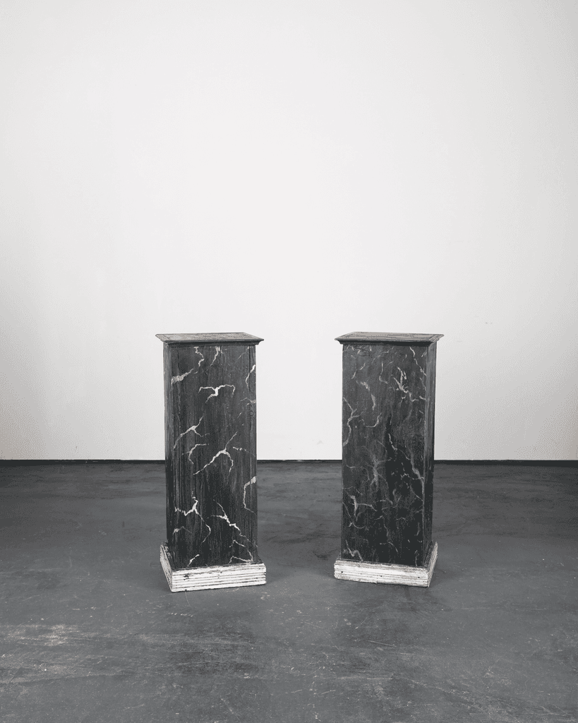 Pair Of Early 20th C. Painted Plinths