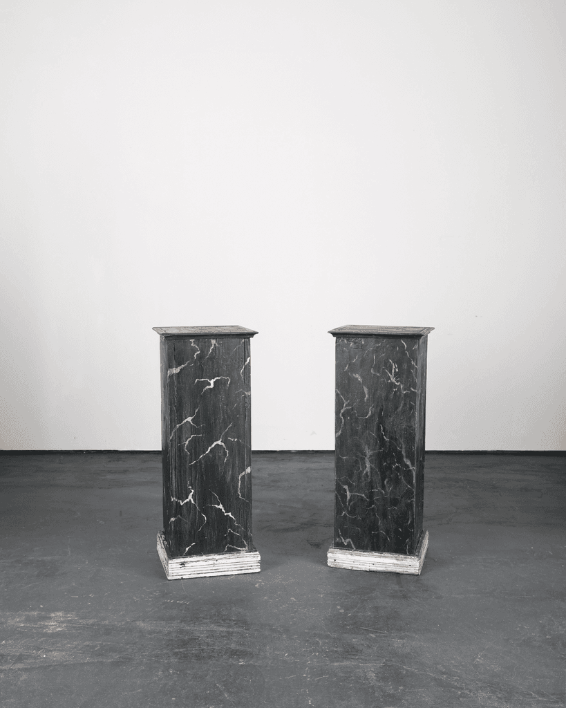 Pair Of Early 20th C. Painted Plinths