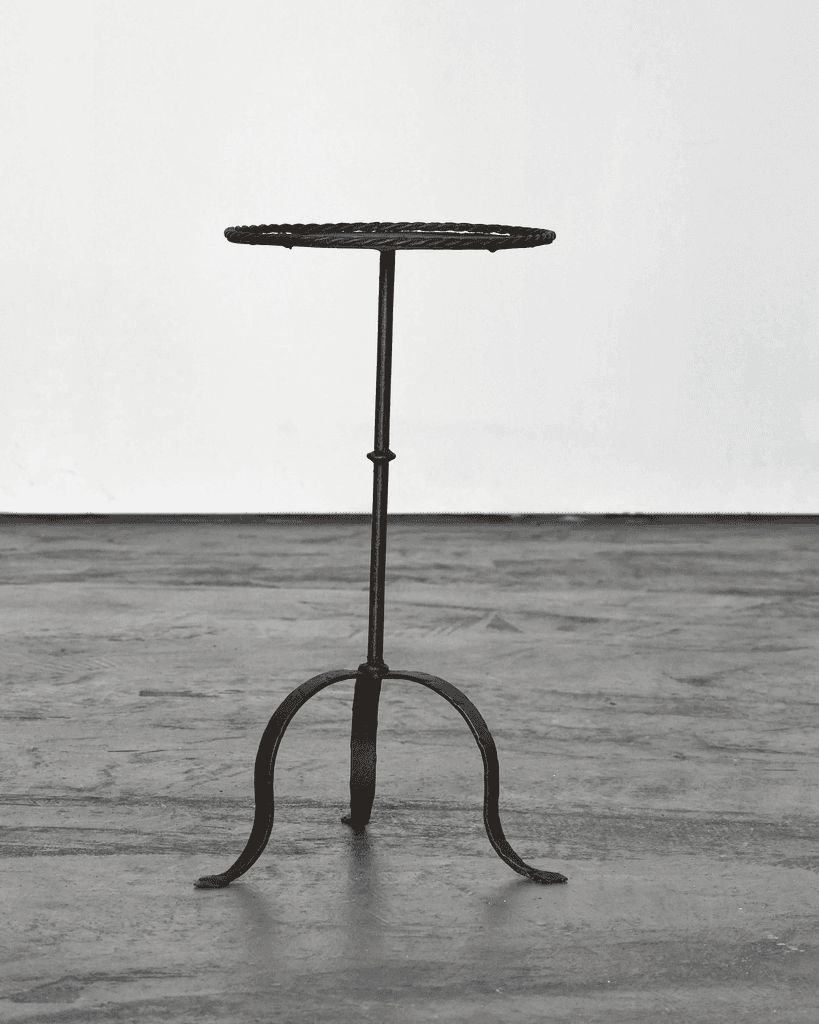 Original Spanish C. 1950S Blackened Iron Martini Table