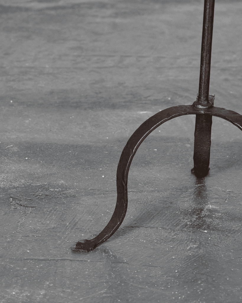 Original Spanish C. 1950S Blackened Iron Martini Table