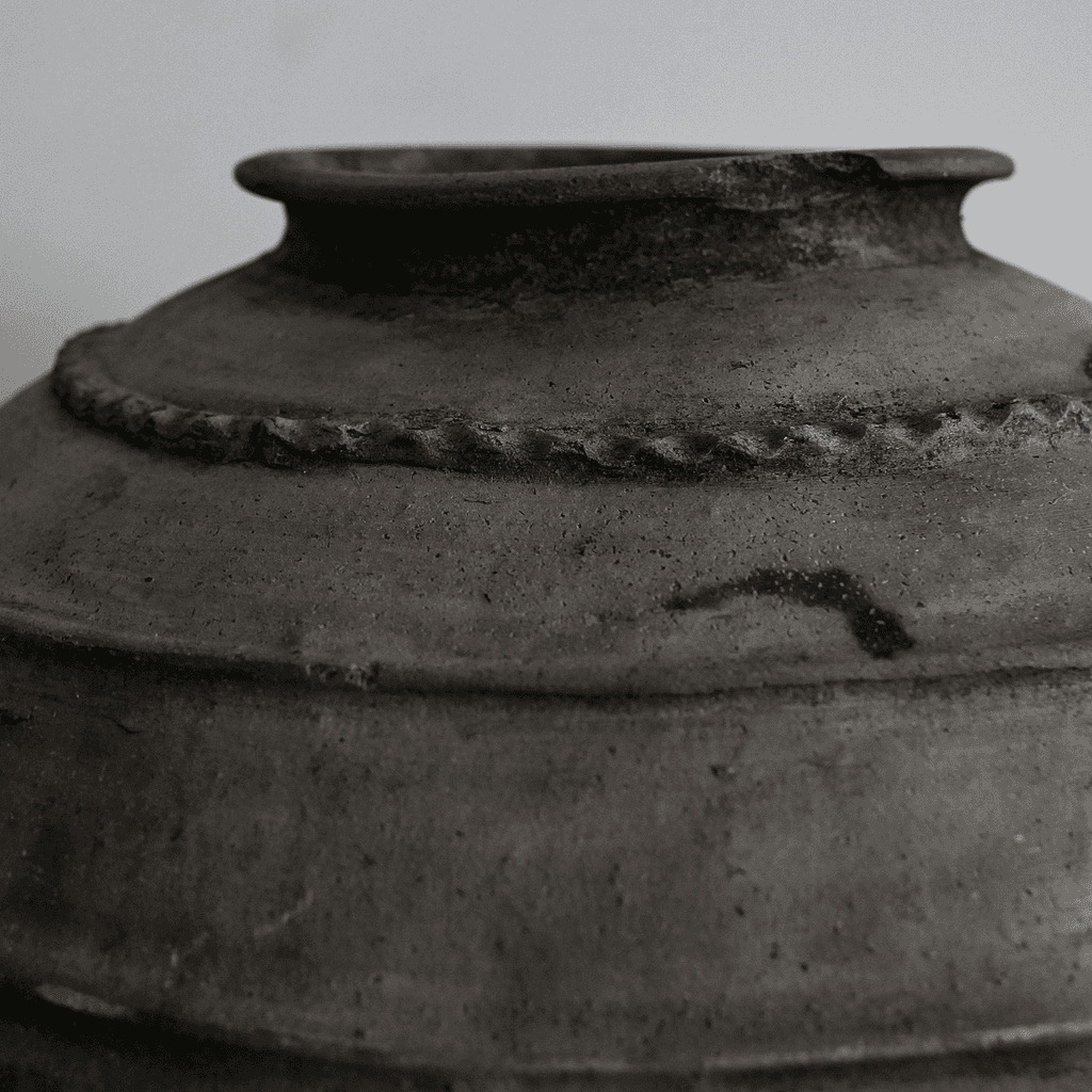 Large 19Th C. Black Terracotta Portuguese Vessel