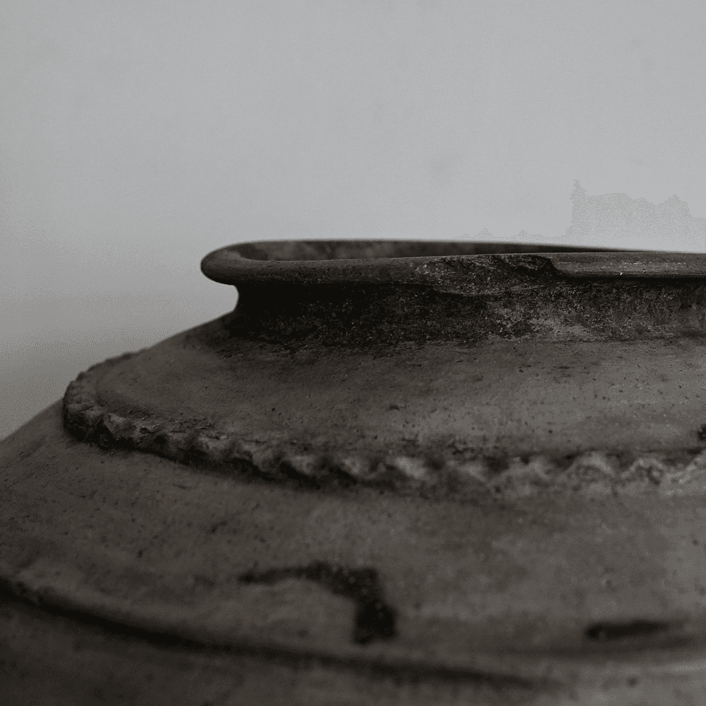 Large 19Th C. Black Terracotta Portuguese Vessel