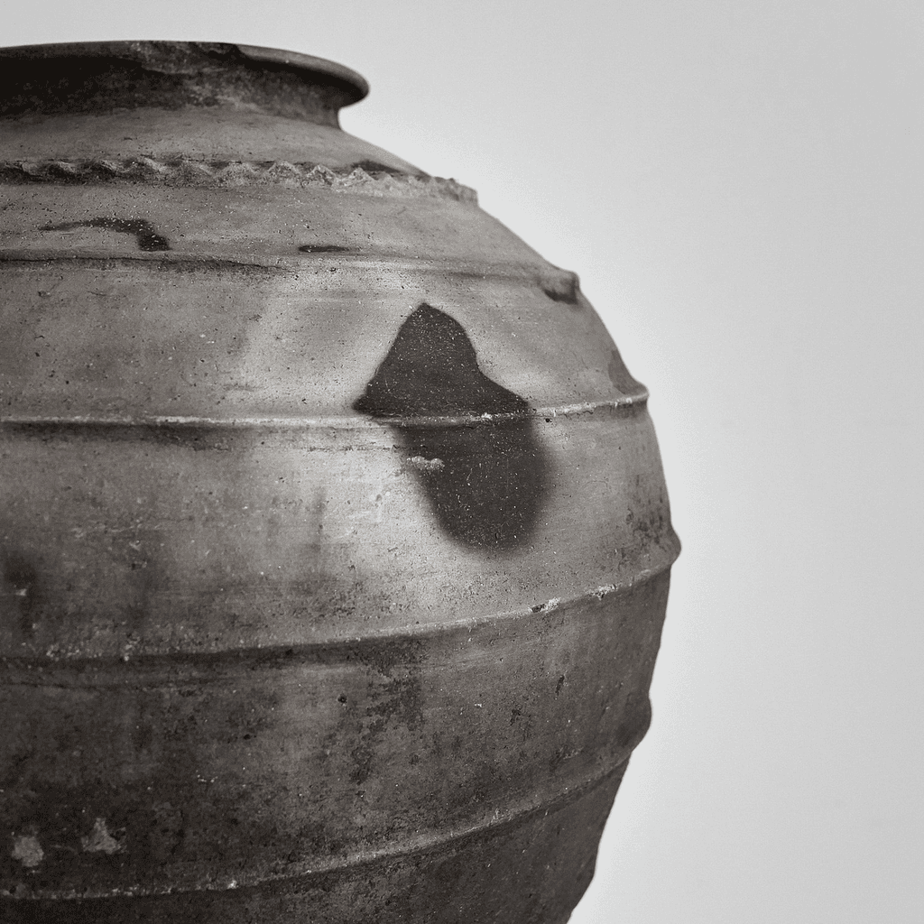 Large 19Th C. Black Terracotta Portuguese Vessel
