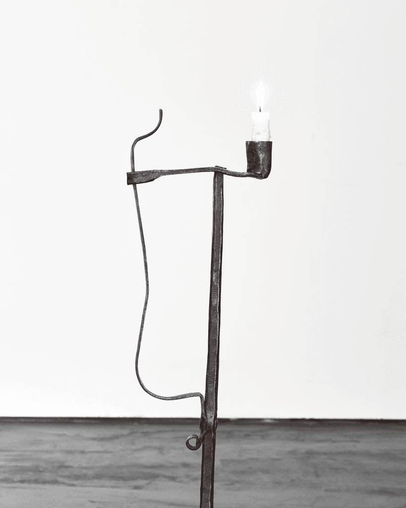 A Large Early 18th C.French Rush Light/candle holder