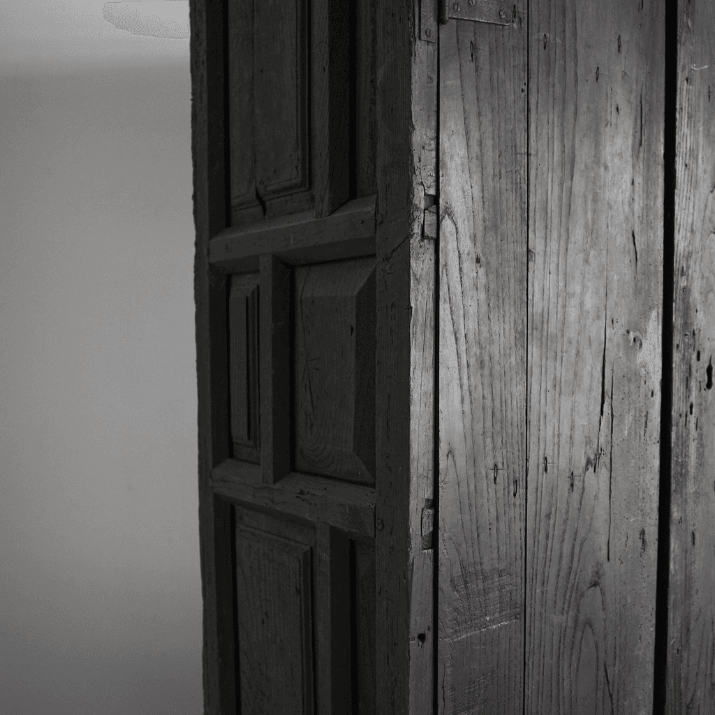 XXL 17th C. Portuguese Mountain Cupboard In Blackened Chestnut
