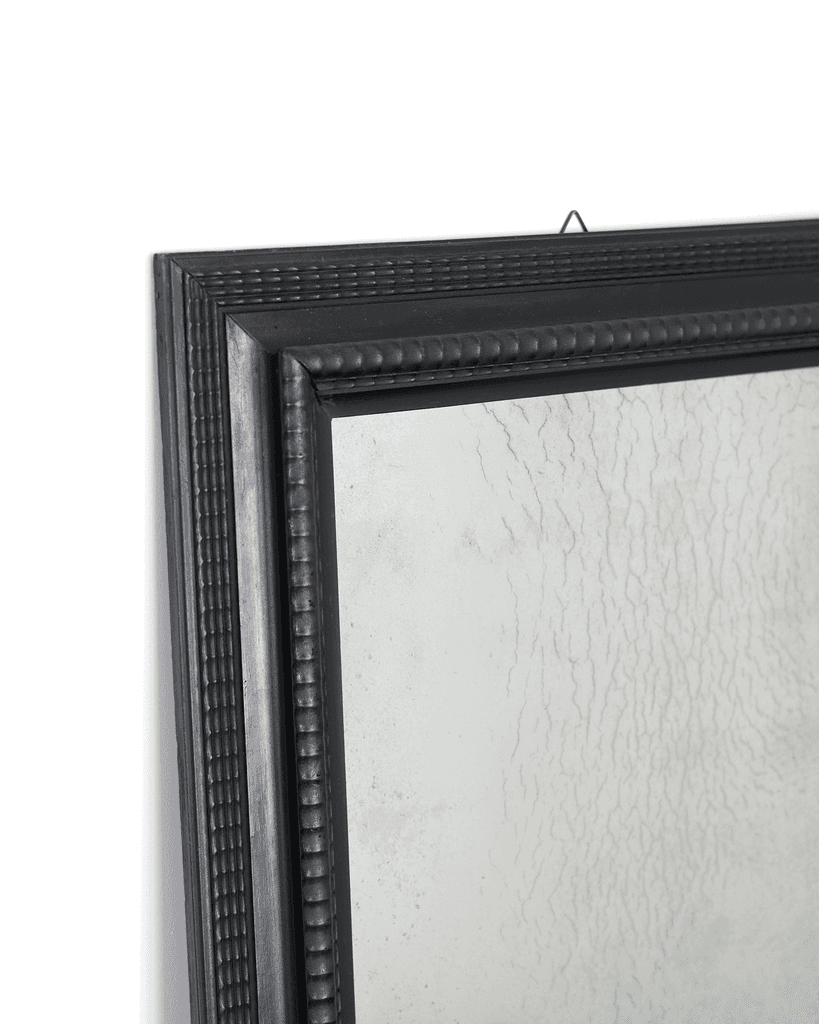 Early 19th C. Ebonised Tuscan Ripple Mirror