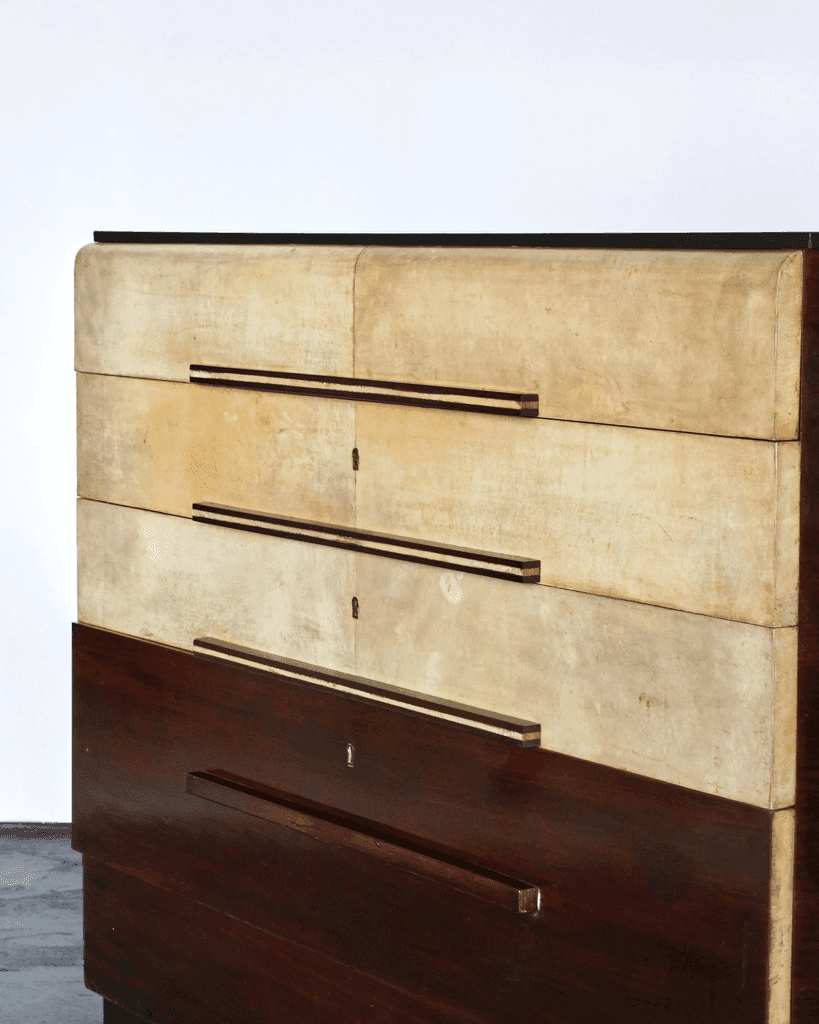 Italian Modernist C.1940s Vellum Chest of Drawers