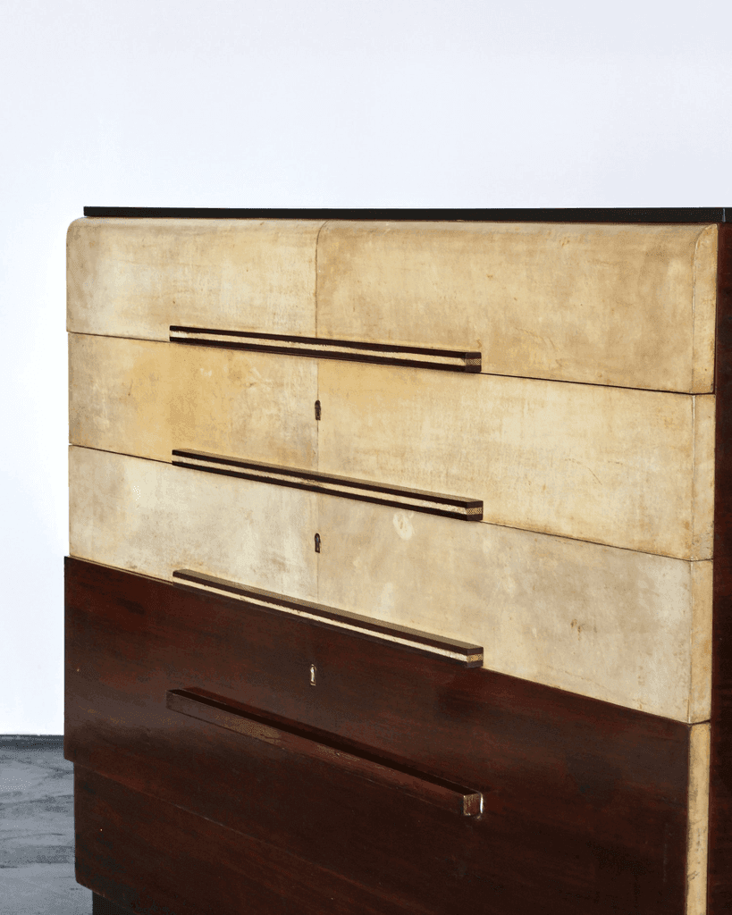 Italian Modernist C.1940s Vellum Chest of Drawers