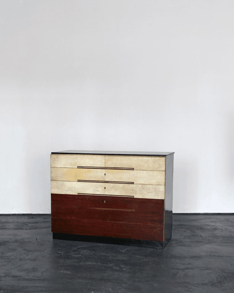 Italian Modernist C.1940s Vellum Chest of Drawers