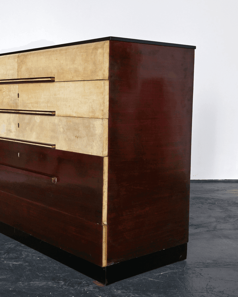 Italian Modernist C.1940s Vellum Chest of Drawers