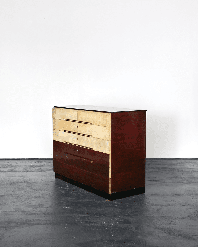 Italian Modernist C.1940s Vellum Chest of Drawers